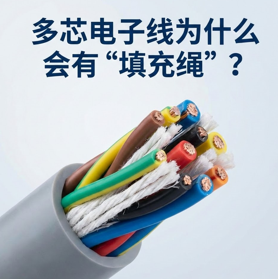 多芯电子线为什么会佑装填充绳”？？？？？？？？